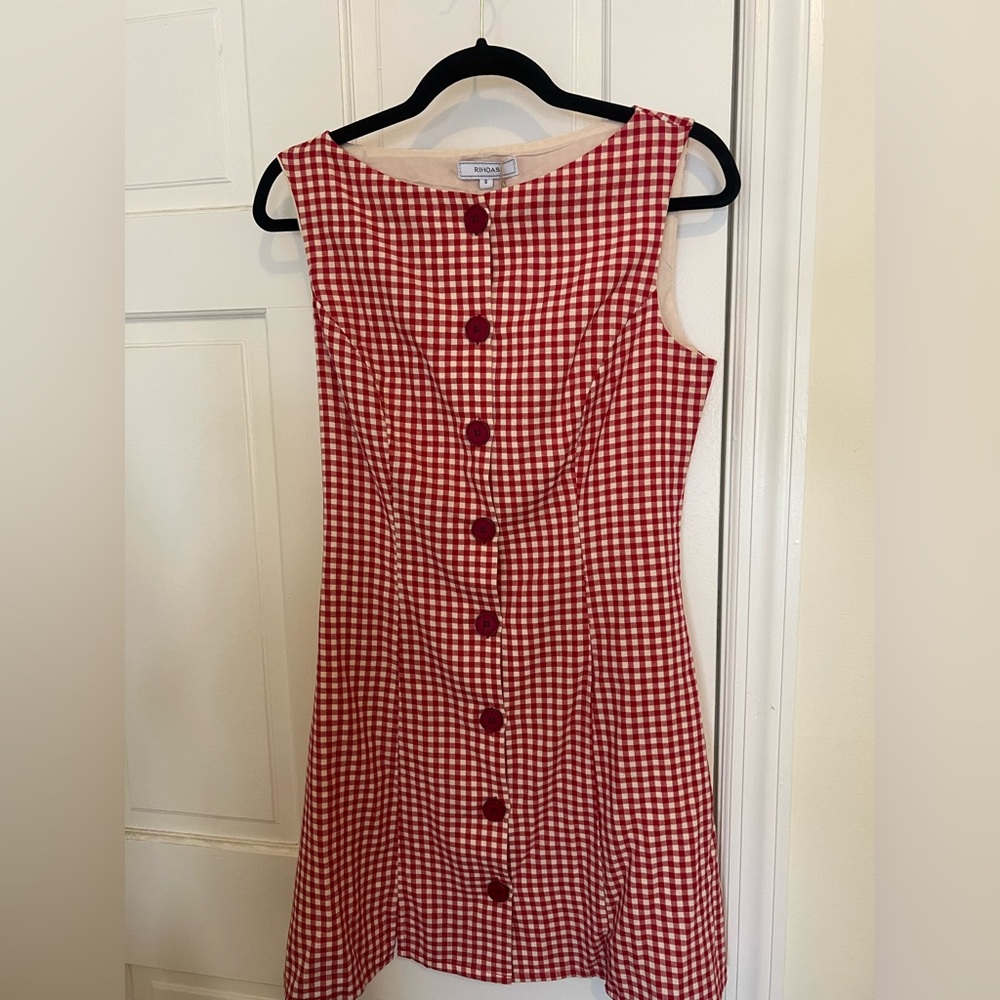 Rihoas sleeveless red and white gingham dress - Picture 5 of 5